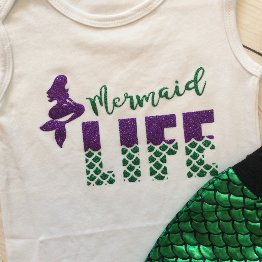 Baby Girls Mermaid Outfit - Picture 2 of 3